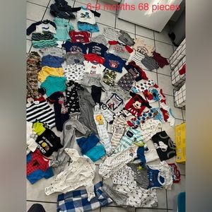 Baby boy clothes lot 6-9 months 68 piece bundle, various brands, excellent cond!